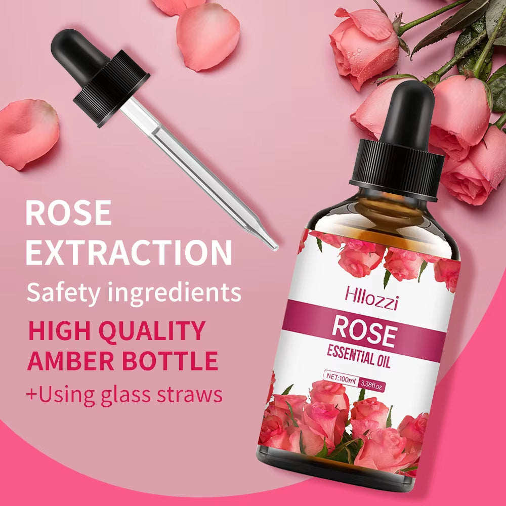 Rose Essential Oil Face and Body Skin Care Essential Oil Moisturizing Massage Essential Oil